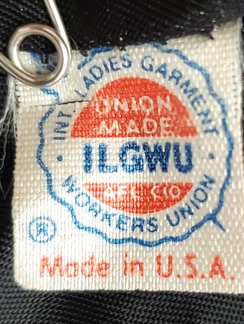 Pinpoint Fashions Wool Trench Coat Int. Ladies Garment Workers Union Lg Black - Picture 10 of 11